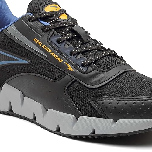 ASIAN Men's ZIGZAG-02 Sport Running,Walking,Gym Shoes with Cushioning Material,Extra Jump Lightweight Shoes TPR Outsole with Memory Foam Insole Casual Shoes for Men's & Boy's